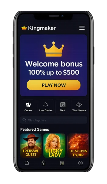 Kingmaker Casino App Screenshot